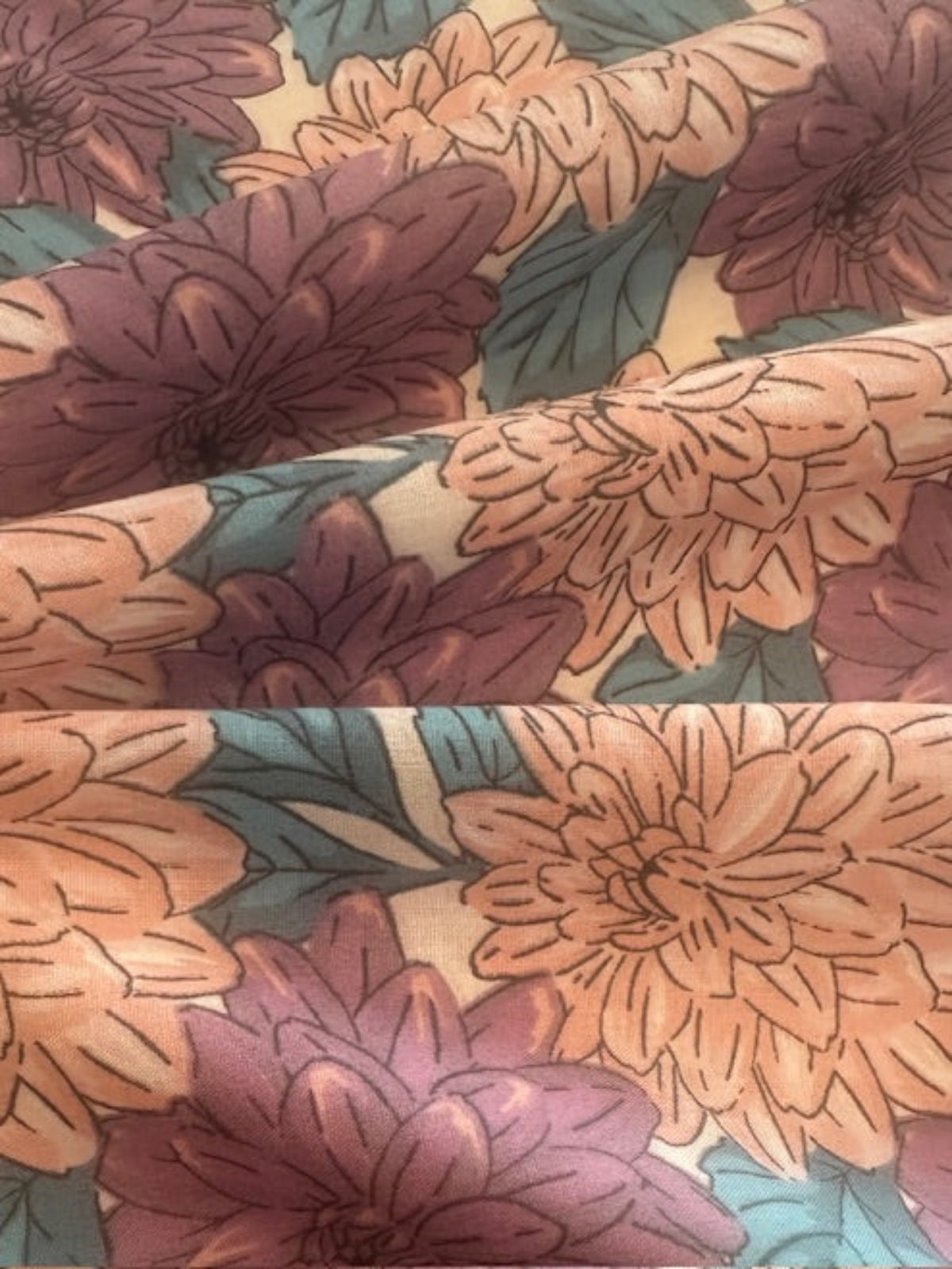 Lavender Floral on Poly/Cotton