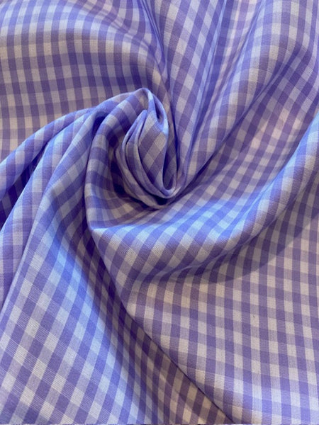 Lavender Gingham Check On Cotton