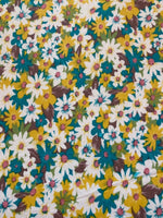Lime & Emerald Flowers on Cotton Lawn