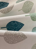 Shades of Green Tree & Leaf on Cotton Furnishing