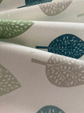 Shades of Green Tree & Leaf on Cotton Furnishing