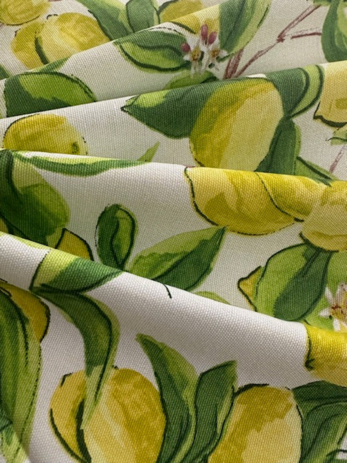Lemon Allover Cotton Furnishing - "Porter &amp; Stone - Sorrento"