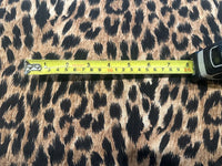 Brushstroke Effect Brown Crepe Leopard Print