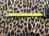 Brushstroke Effect Brown Crepe Leopard Print