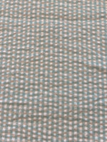 Light Green Seersucker 4mm Gingham Check