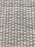 Light Green Seersucker 4mm Gingham Check