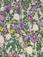 Lilac/Green with Yellow Highlight Cotton Lawn Print