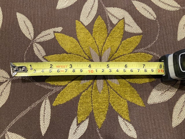 Olive Green Flower & Leaf Heavy Jacquard on Mink. Reversible