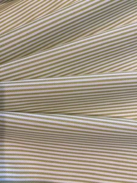 Lime Green Stripe Cotton Shirting