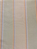 Lime /Orange Stripe on Silk Taffeta. Stripes Run Along the fabric