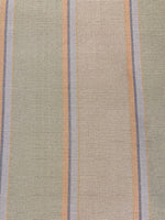 Lime /Orange Stripe on Silk Taffeta. Stripes Run Along the fabric