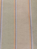 Lime /Orange Stripe on Silk Taffeta. Stripes Run Along the fabric