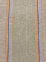 Lime /Orange Stripe on Silk Taffeta. Stripes Run Along the fabric