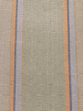 Lime /Orange Stripe on Silk Taffeta. Stripes Run Along the fabric