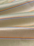 Lime /Orange Stripe on Silk Taffeta. Stripes Run Along the fabric