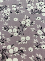 Flowers on Mauve Viscose