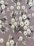 Flowers on Mauve Viscose