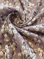 Flowers on Mauve Viscose