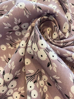 Flowers on Mauve Viscose