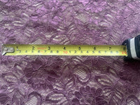 Deep Mauve Corded Lace with Scalloped Edge