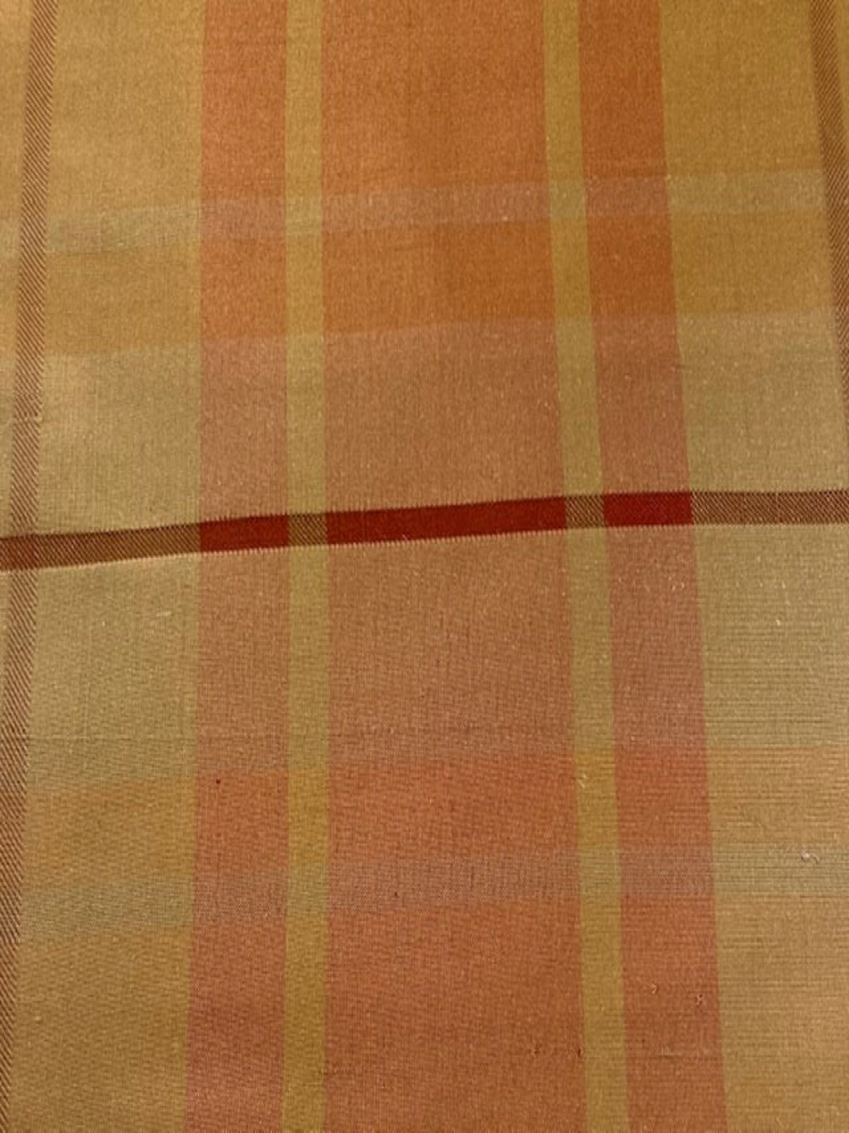 Gold/Orange Check on Silk Dupion