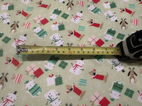 Christmas Cats & Dogs on Mint Poly/Cotton