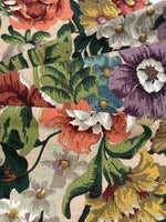 Multi Allover Rich Coloured Flower on Linen/Cotton." Sanderson - Cover Point"