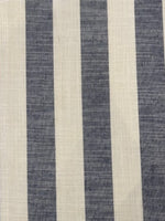 Black Navy/White 4cm Colour Woven Stripe - Running along the Fabric