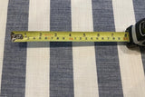 Black Navy/White 4cm Colour Woven Stripe - Running along the Fabric