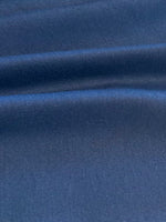 Double Fabric, Black Satin One Side French Navy Twill The Other