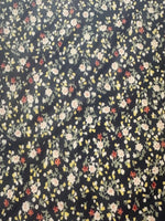 Ditsy Floral on Navy Cotton Poplin