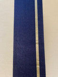 Navy/Ivory Stripe with Gold Lurex Stripe. Stripes run along the Fabric