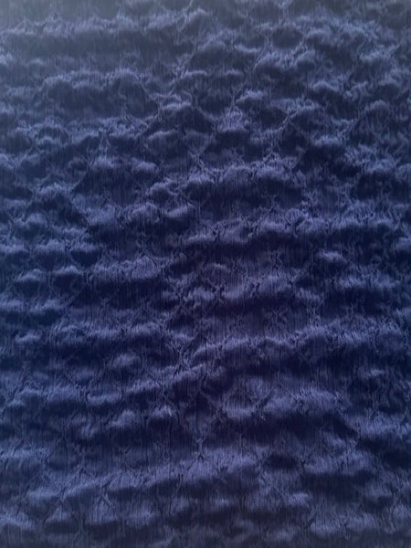 Navy Textured Seersucker Type Knit