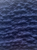 Navy Textured Seersucker Type Knit