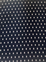 White Dot on Navy Poly/Cotton