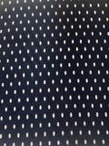 White Dot on Navy Poly/Cotton