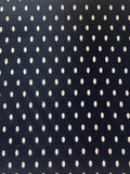 White Dot on Navy Poly/Cotton