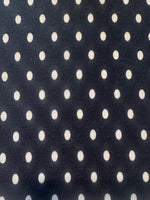 White Dot on Navy Poly/Cotton