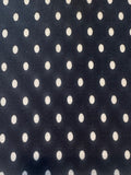 White Dot on Navy Poly/Cotton