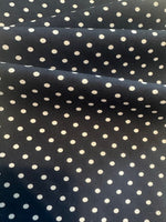 White Dot on Navy Poly/Cotton