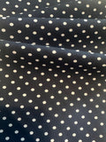 White Dot on Navy Poly/Cotton
