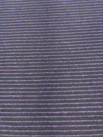 Dark Lilac/Black Stripe Suiting Weight, Soft Handle, Stripes run across the fabric.