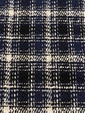 Navy/White Wool Mix Check