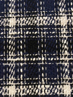 Navy/White Wool Mix Check