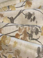 Faded Ochre Berry Bunches on Slubbed Cotton Furnishing