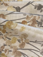 Faded Ochre Berry Bunches on Slubbed Cotton Furnishing