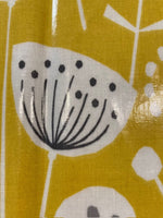 Bright Ochre Seed Print on PVC Coated Cotton