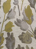 Olive/Grey Flower Jacquard Furnishing