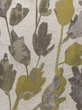 Olive/Grey Flower Jacquard Furnishing