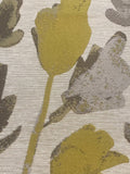 Olive/Grey Flower Jacquard Furnishing